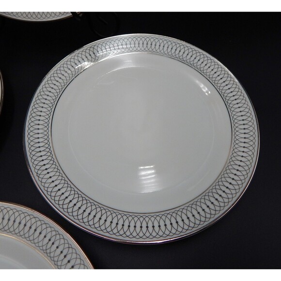 Tirschenreuth Bavaria The Elgin Salad Plates Set of 4 Germany 7-1/2 Inch Silver - Picture 5 of 12